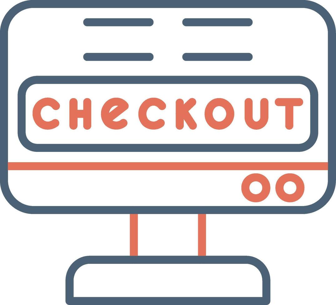 ícone de vetor de checkout