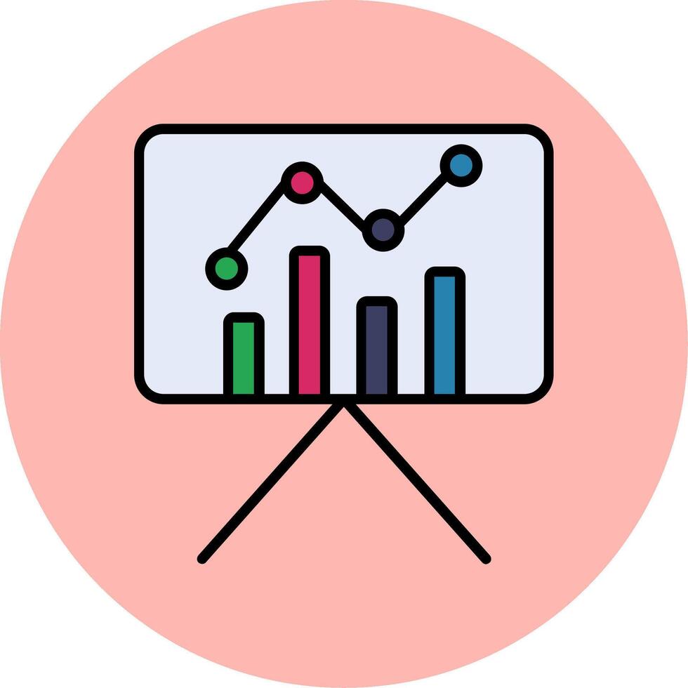 Estatísticas apresentação vetor ícone
