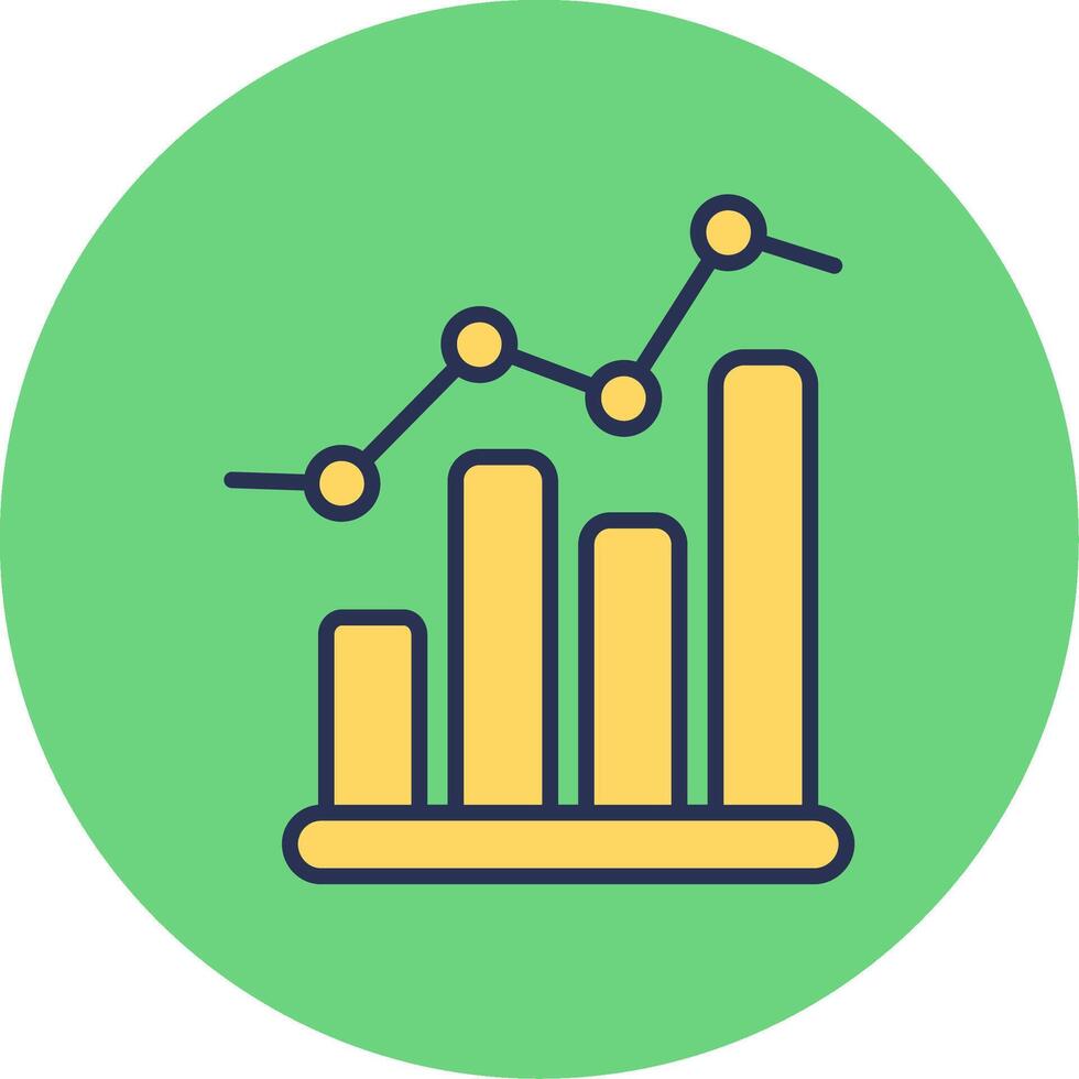 ícone de vetor de gráfico de barras