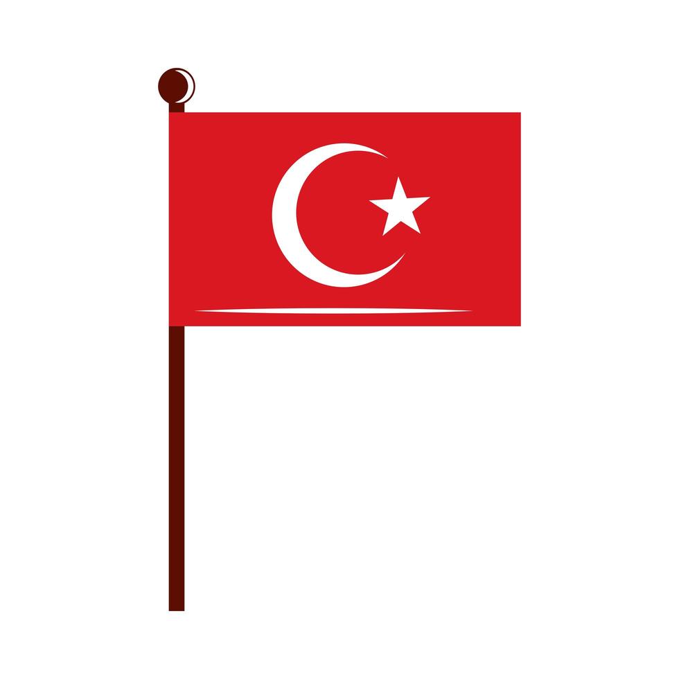 bandeira nacional da Turquia vetor