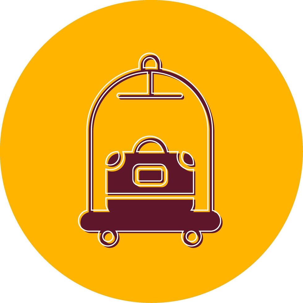 ícone de vetor de carrinho de bagagem
