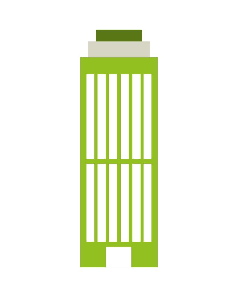 torre verde urbana vetor