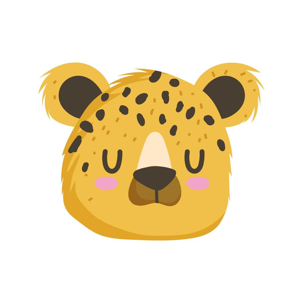 desenho de rosto de leopardo vetor