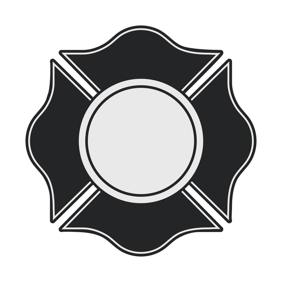 ícone do emblema de bombeiro vetor