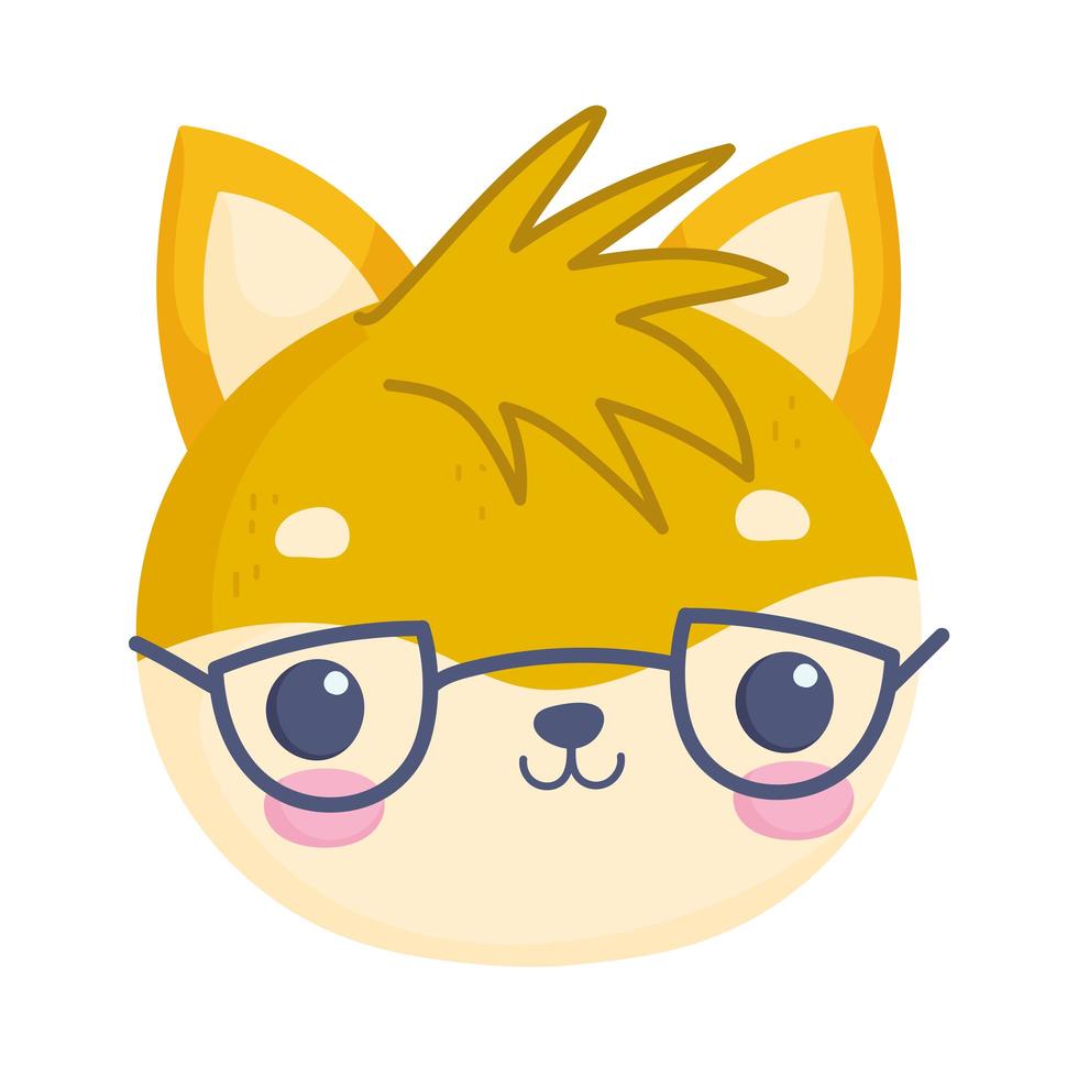 gato com cara de óculos vetor