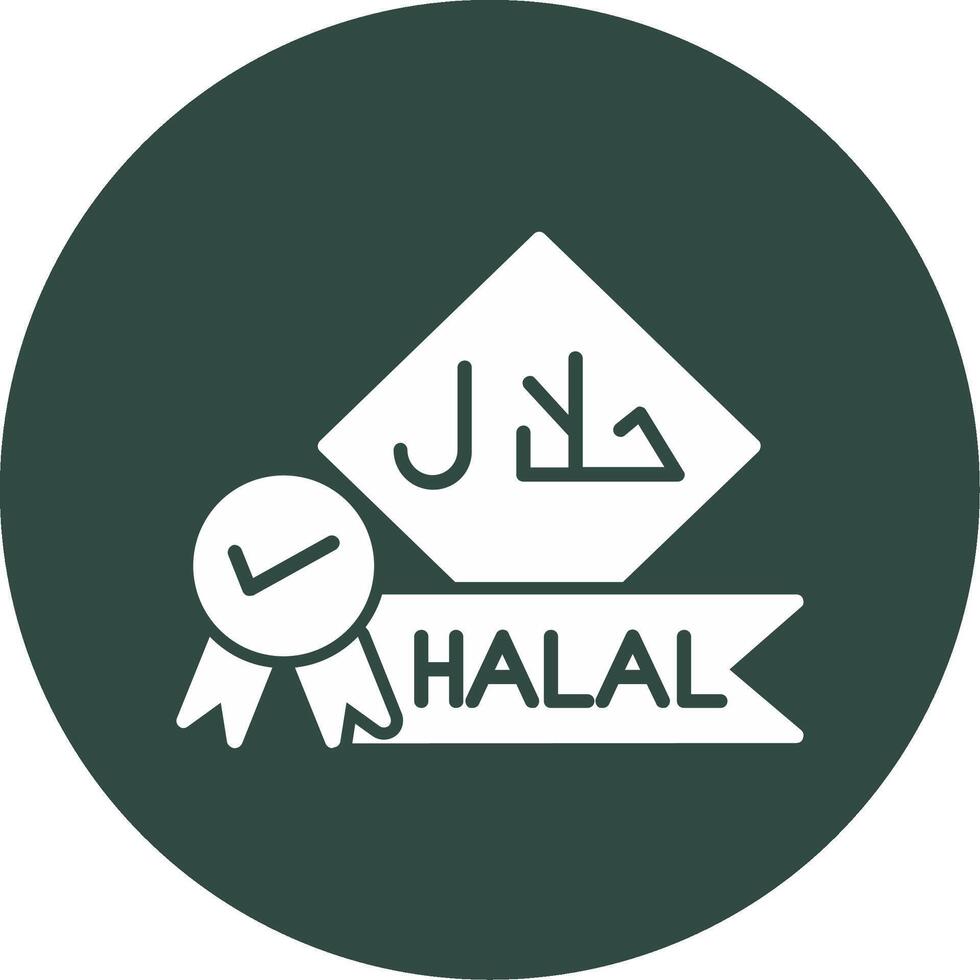 ícone de vetor halal