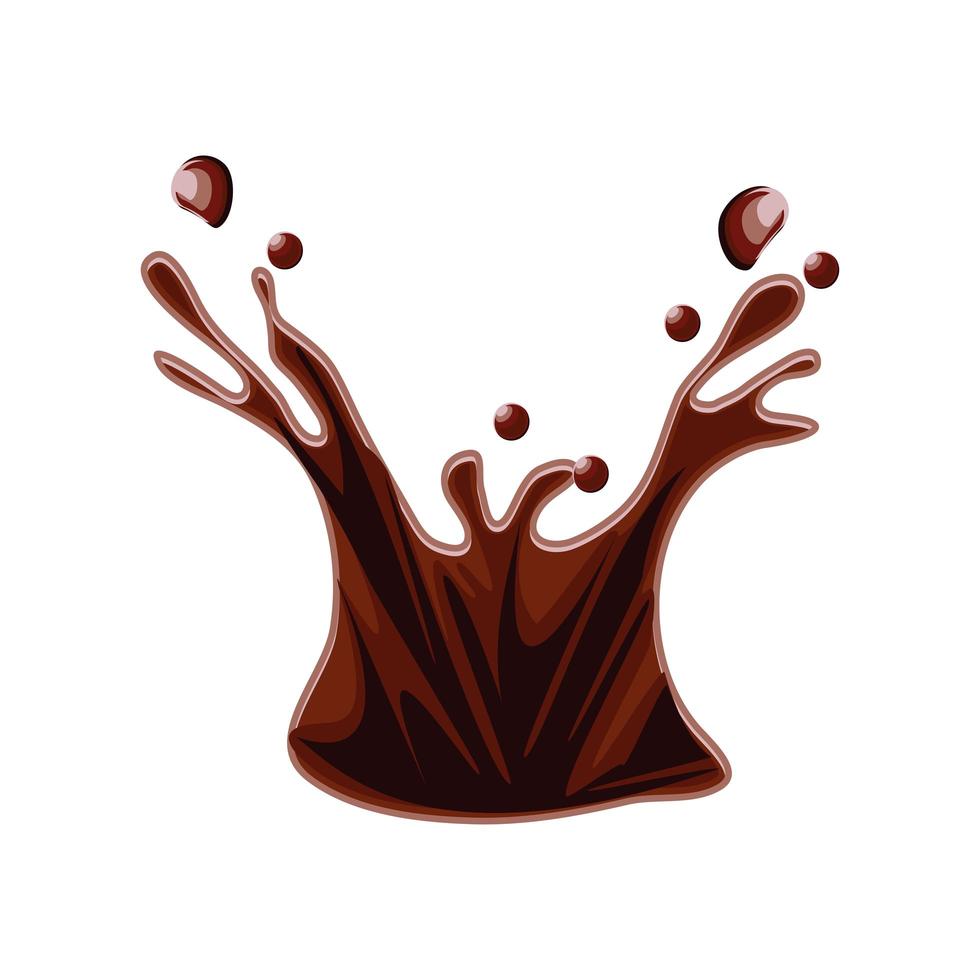 respingo de fluido de chocolate vetor
