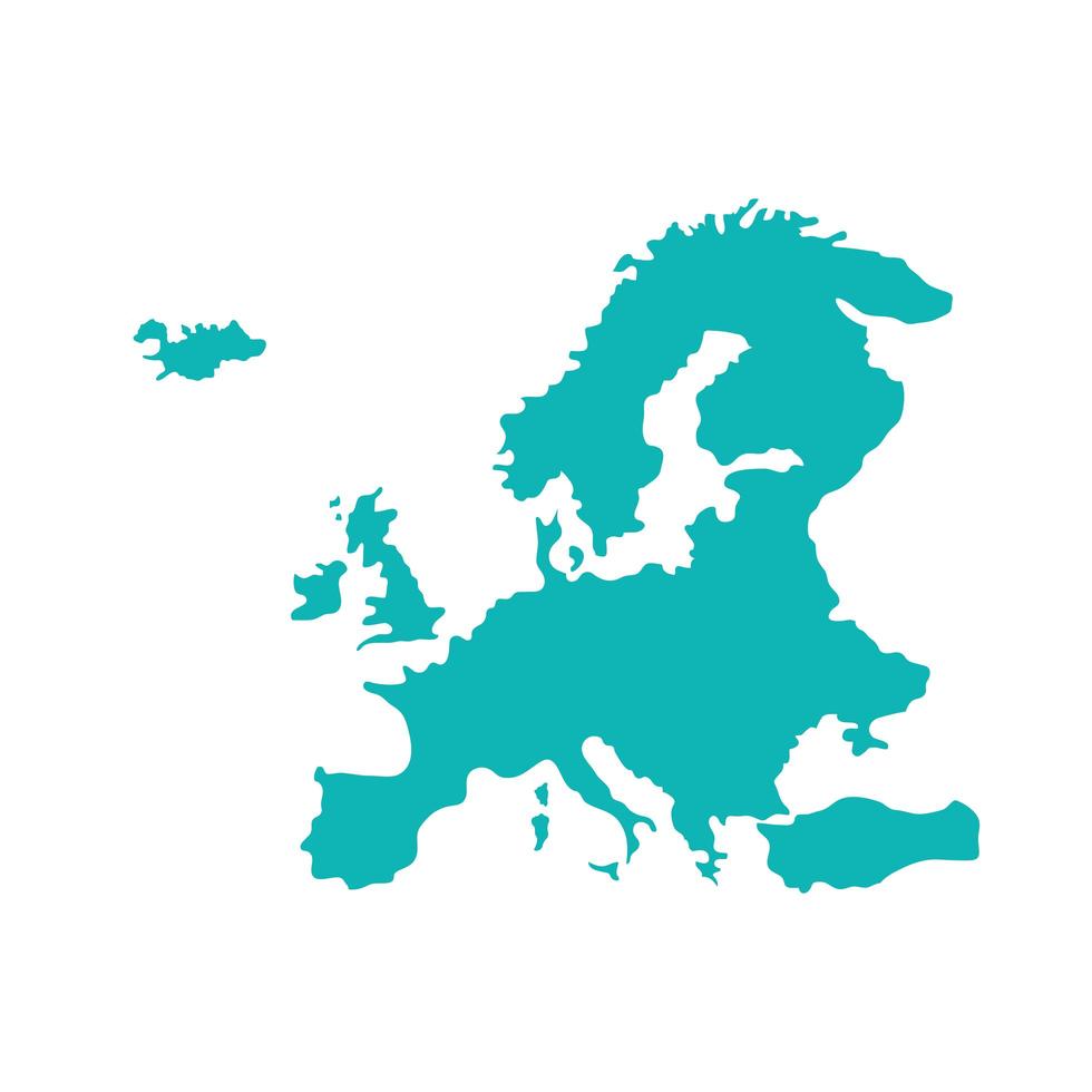 mapa da europa vetor