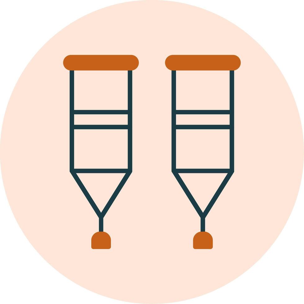 ícone de vetor de muletas