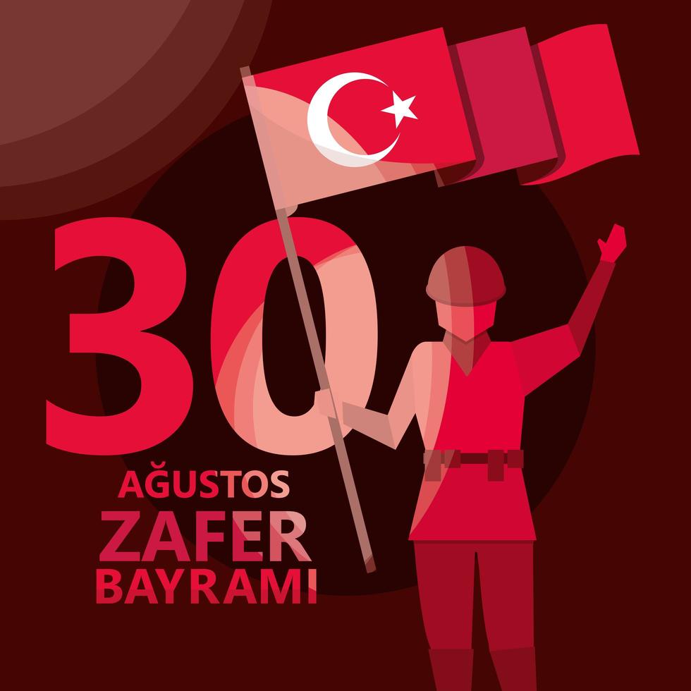 celebração zafer bayrami vetor