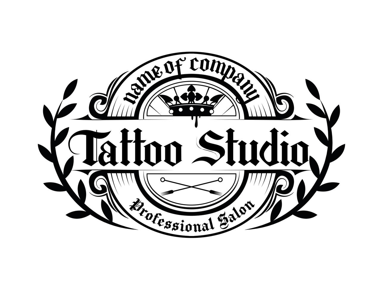 estúdio de tatuagem vintage vetor