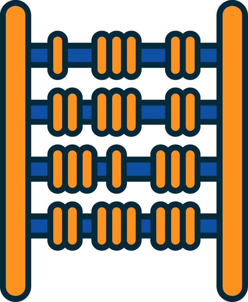 ábaco linha preenchidas dois cores ícone vetor