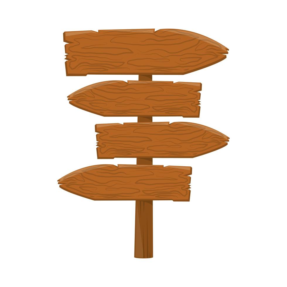setas de sinalização de madeira vetor