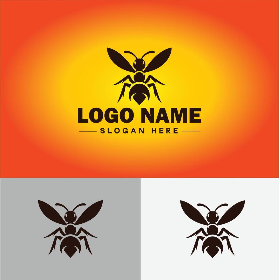 formiga logotipo insetos ícone companhia marca o negócio formiga logotipo modelo editável vetor