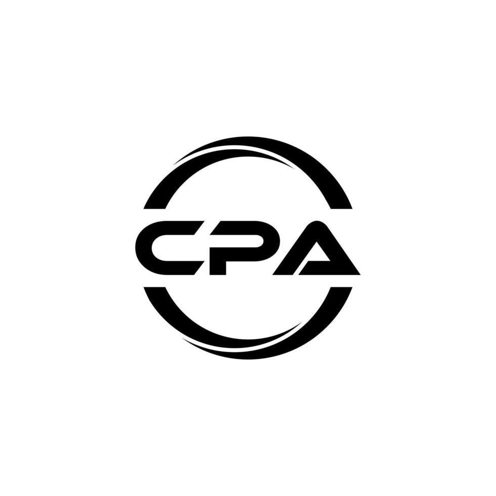 cpa carta logotipo projeto, inspiração para uma único identidade. moderno elegância e criativo Projeto. marca d'água seu sucesso com a impressionante isto logotipo. vetor