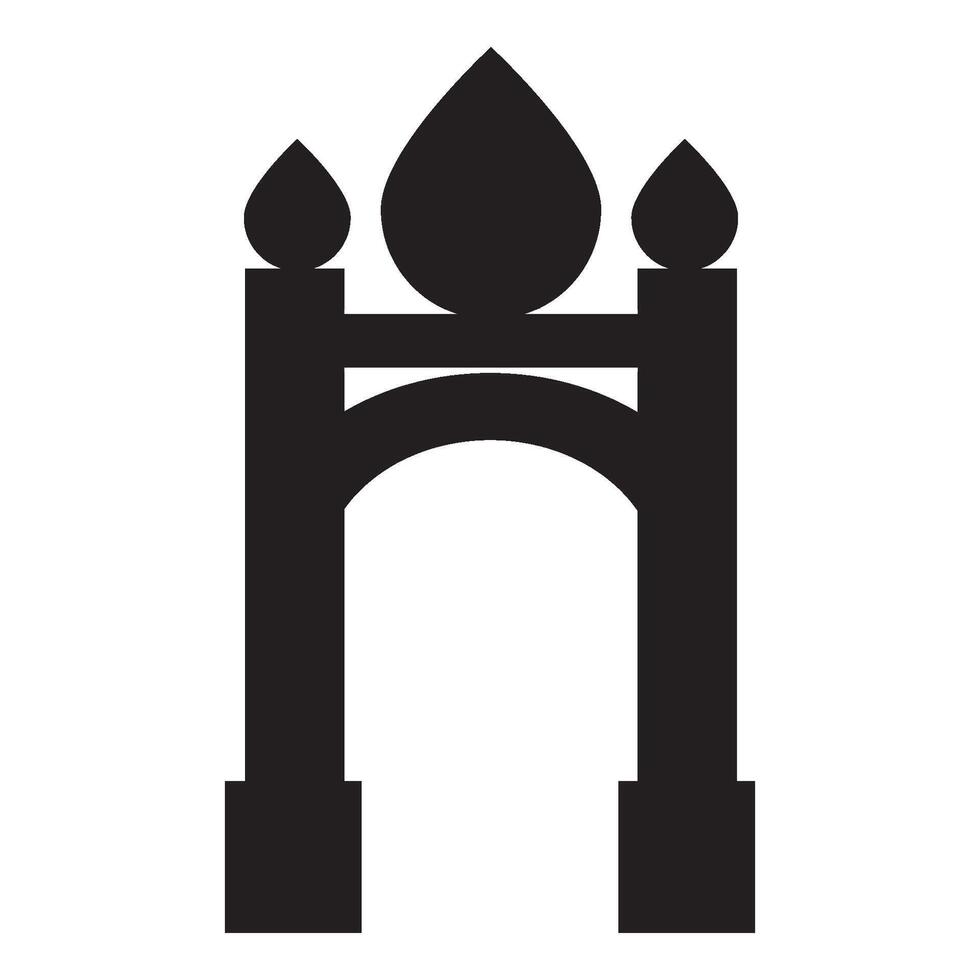 portão ícone logotipo vetor Projeto modelo