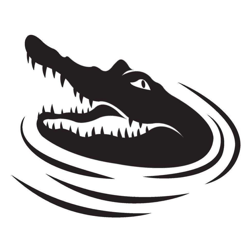 crocodilo ícone logotipo vetor Projeto modelo