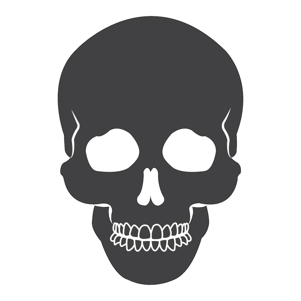 crânio ícone logotipo vetor Projeto modelo