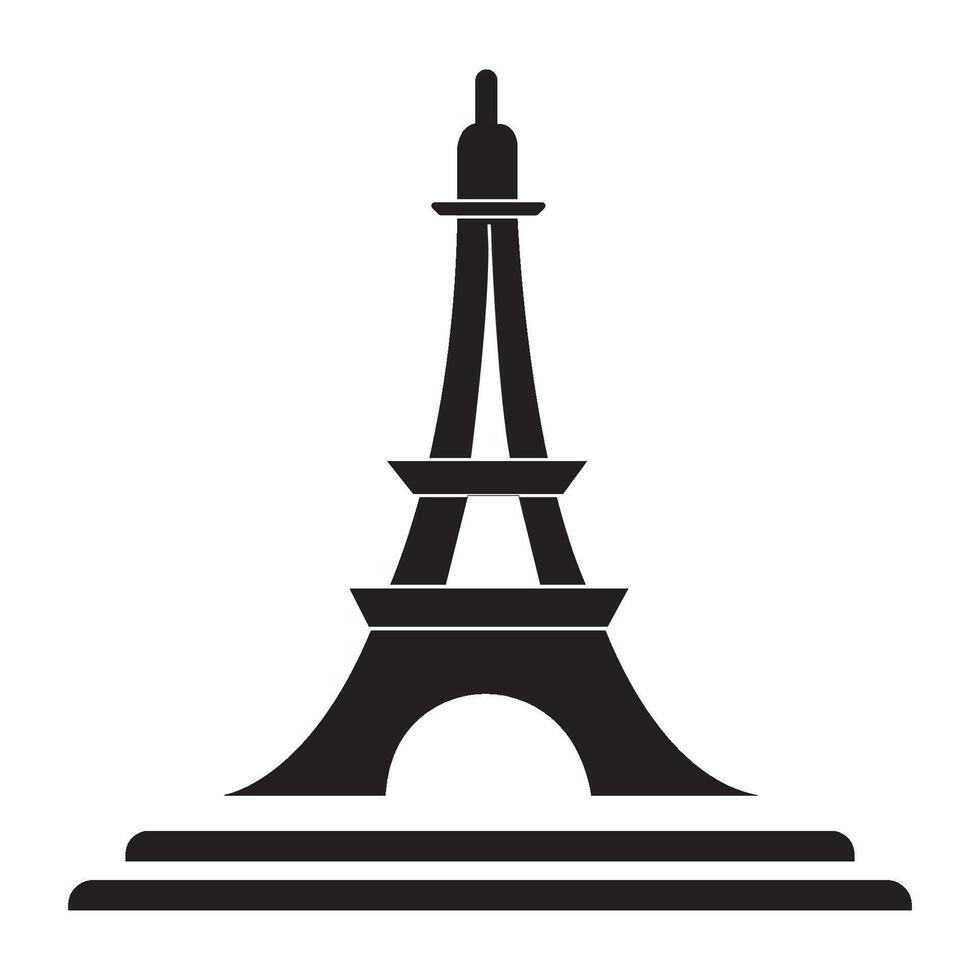 modelo de design de vetor de logotipo de ícone da torre eiffel