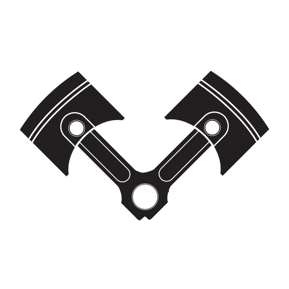 modelo de design de vetor de logotipo de ícone de pistão