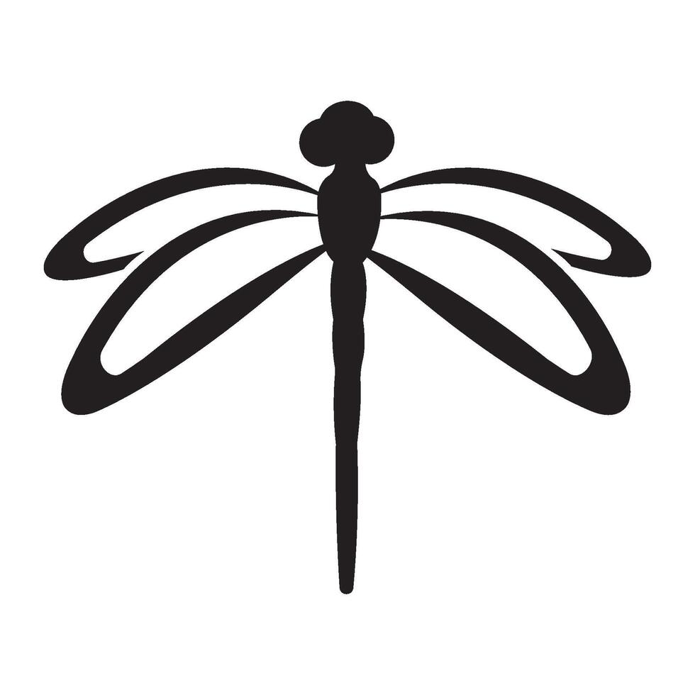 modelo de design de vetor de logotipo de ícone de libélula