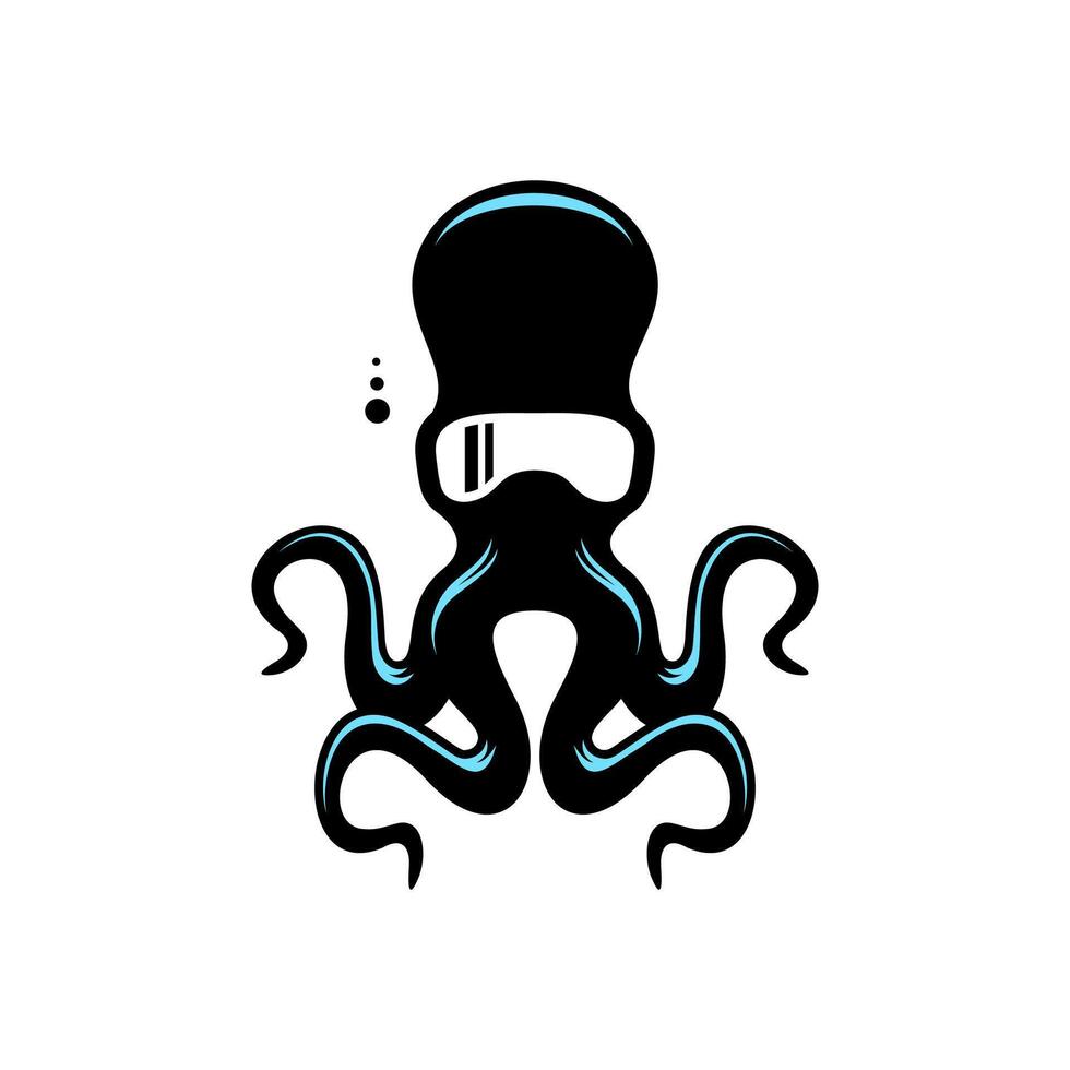 polvo mergulho logotipo vetor