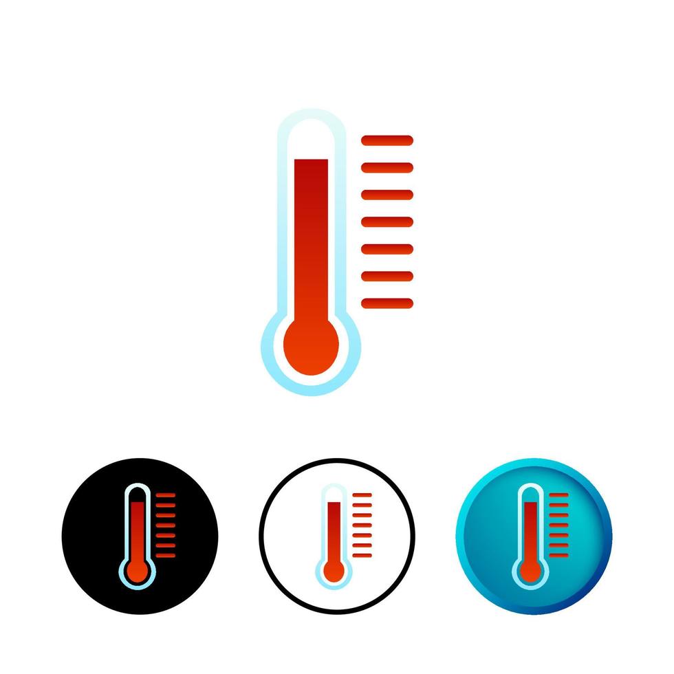 ilustração abstrata do ícone do termômetro vetor