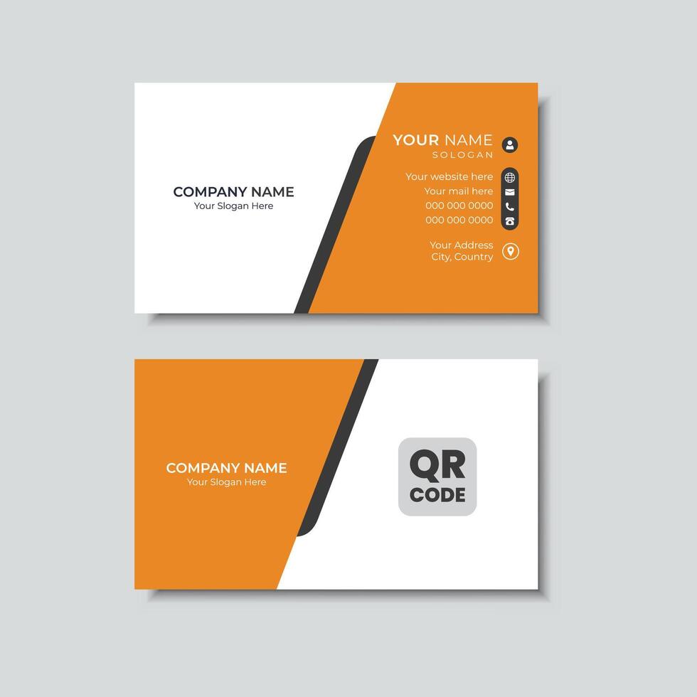 design minimalista de cartão de visita vetor