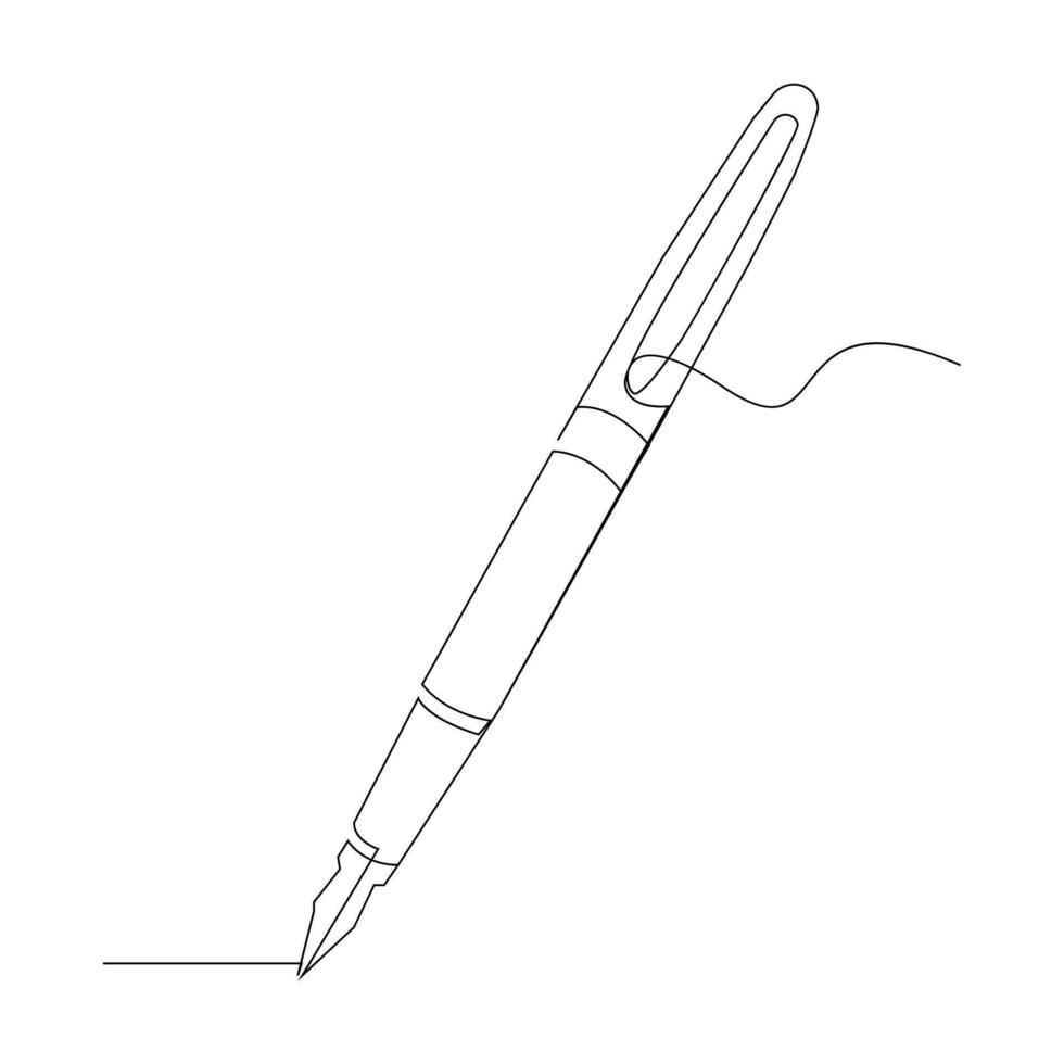 Educação caneta contínuo solteiro linha esboço vetor arte desenhando e simples 1 linha minimalista Projeto