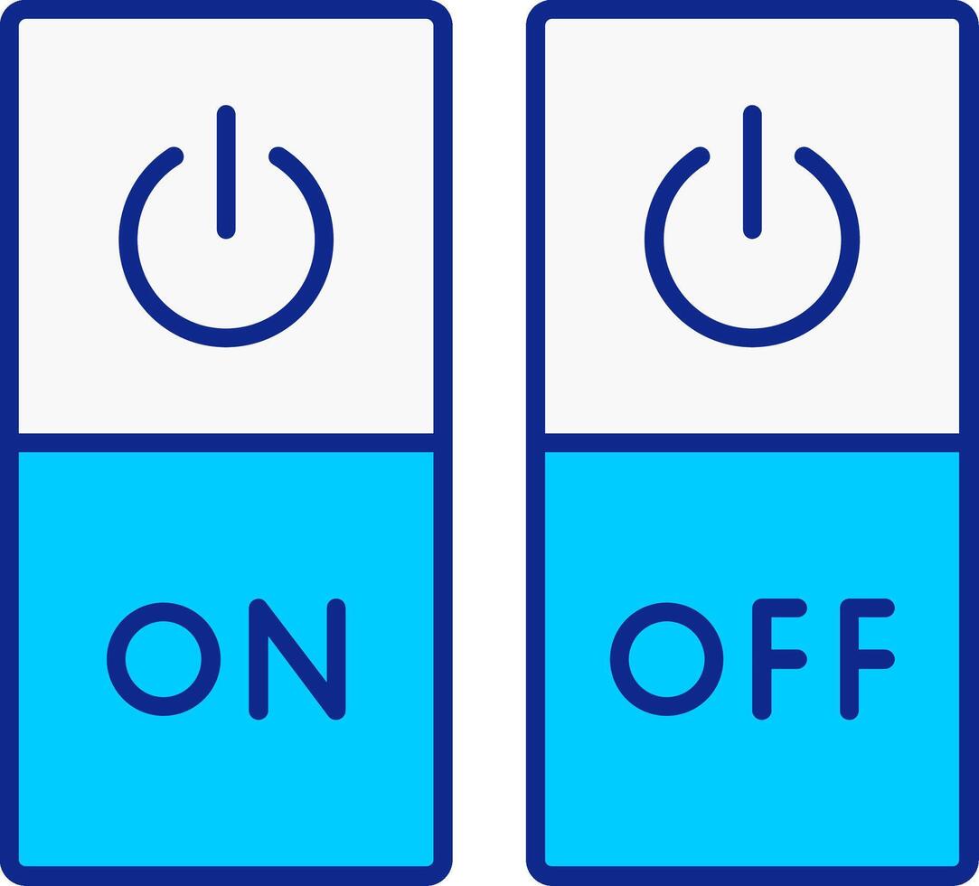 interruptor azul preenchidas ícone vetor