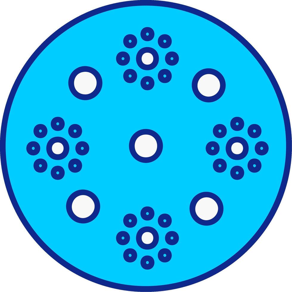 pele doença azul preenchidas ícone vetor