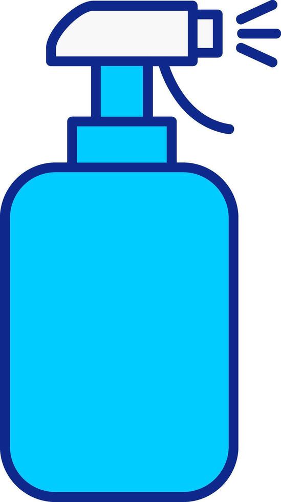 limpeza spray azul preenchidas ícone vetor
