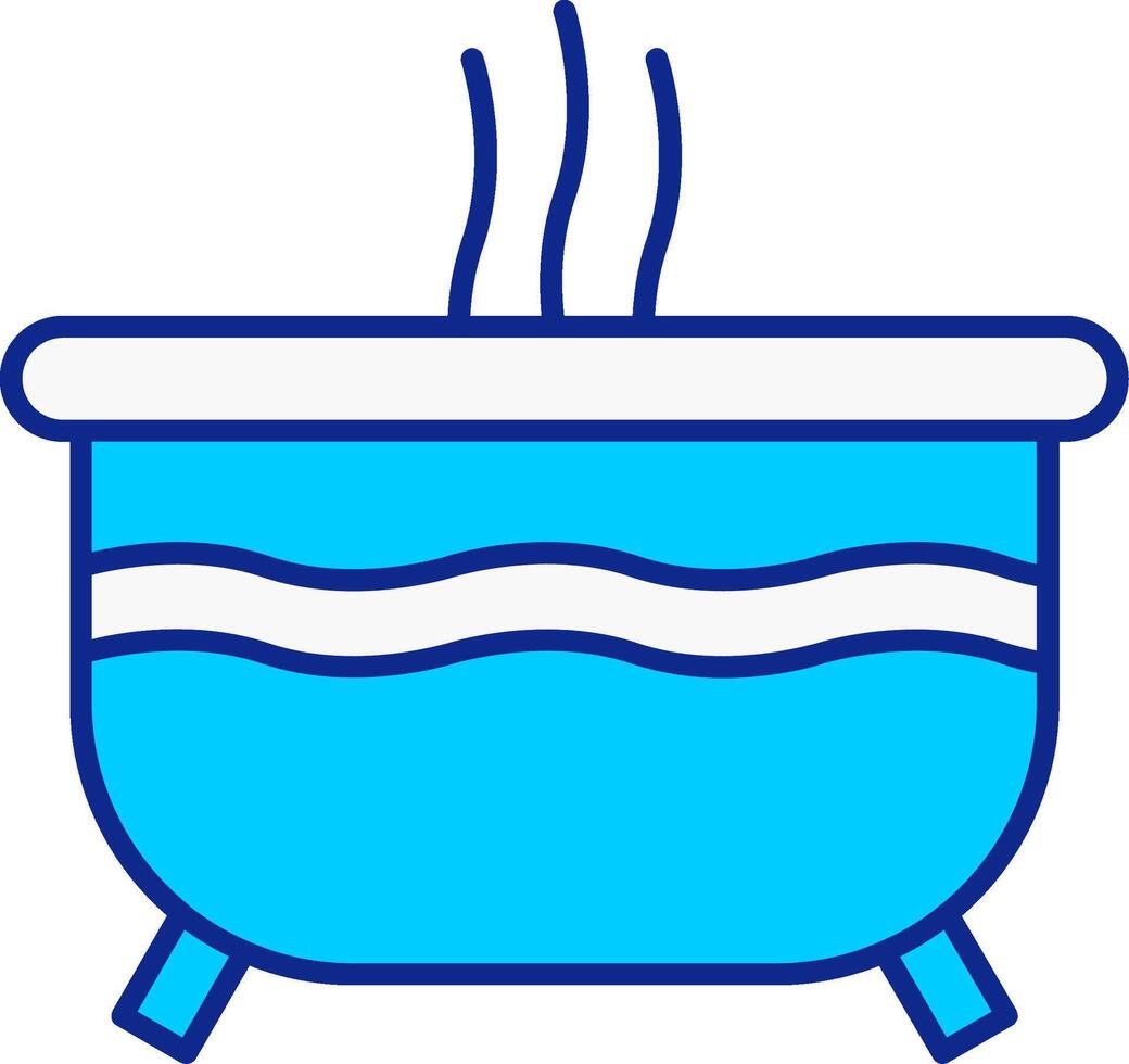 quente banheira azul preenchidas ícone vetor