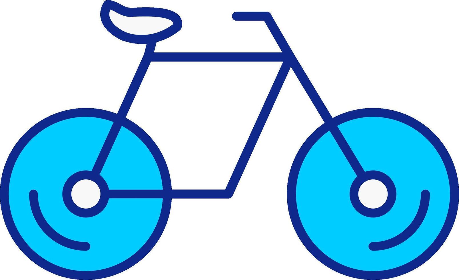 bicicleta azul preenchidas ícone vetor