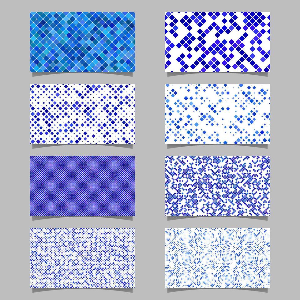 azul diagonal quadrado padronizar mosaico cartão fundo modelo conjunto vetor