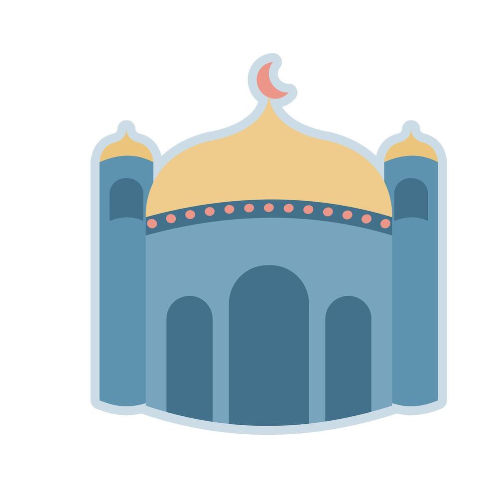 Ramadhan vetor ícone grampo arte mesquita muçulmano