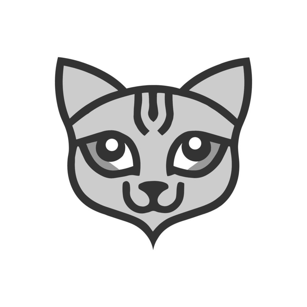 minimalista e adorável vetor logotipo com uma estilizado gato