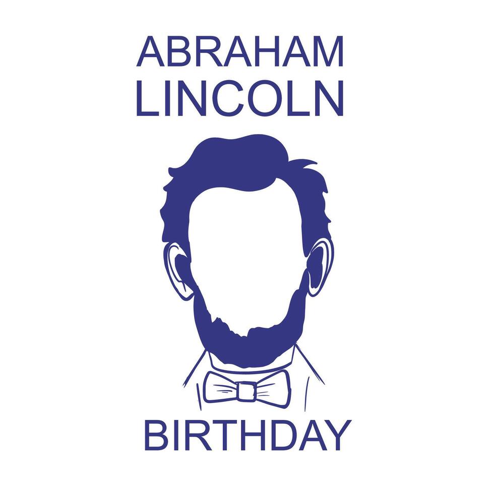 Abraão lincoln. feliz aniversário. vetor ilustração. poster