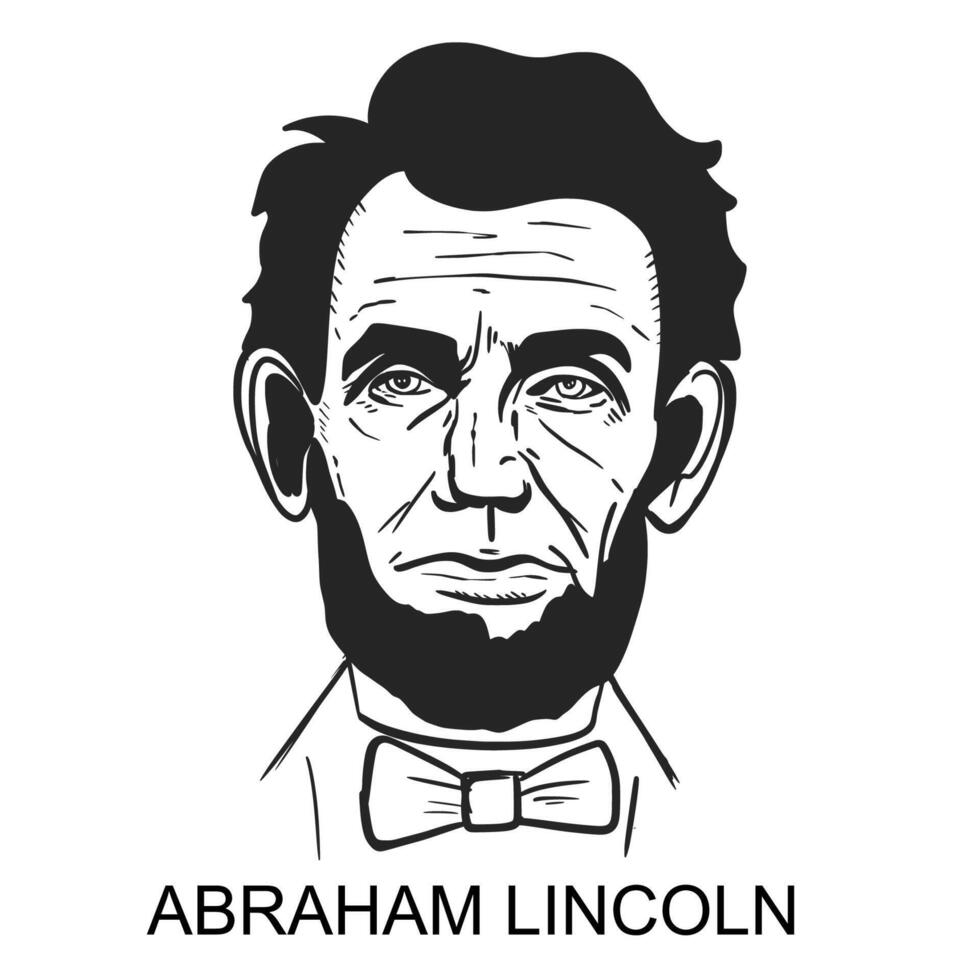 Abraão lincoln. feliz aniversário. vetor ilustração. poster