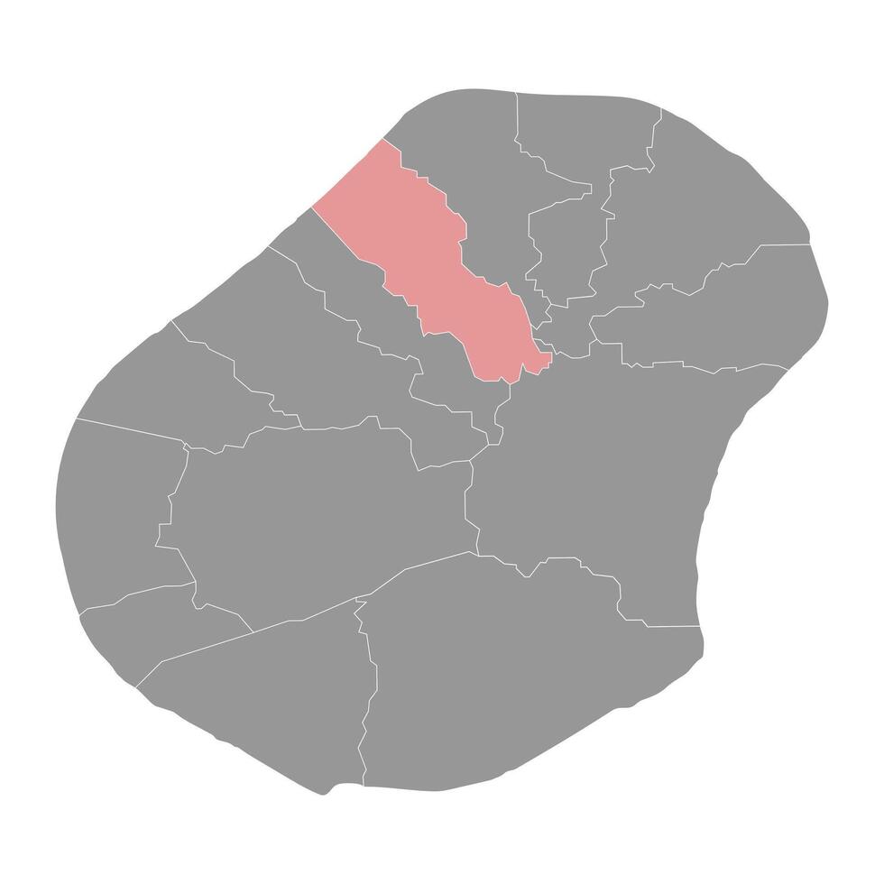 isca distrito mapa, administrativo divisão do nauru. vetor ilustração.
