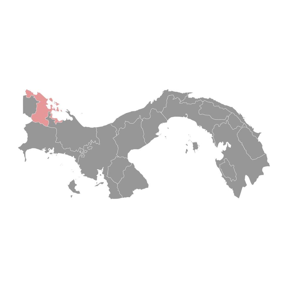 bocas del toro província mapa, administrativo divisão do Panamá. vetor ilustração.