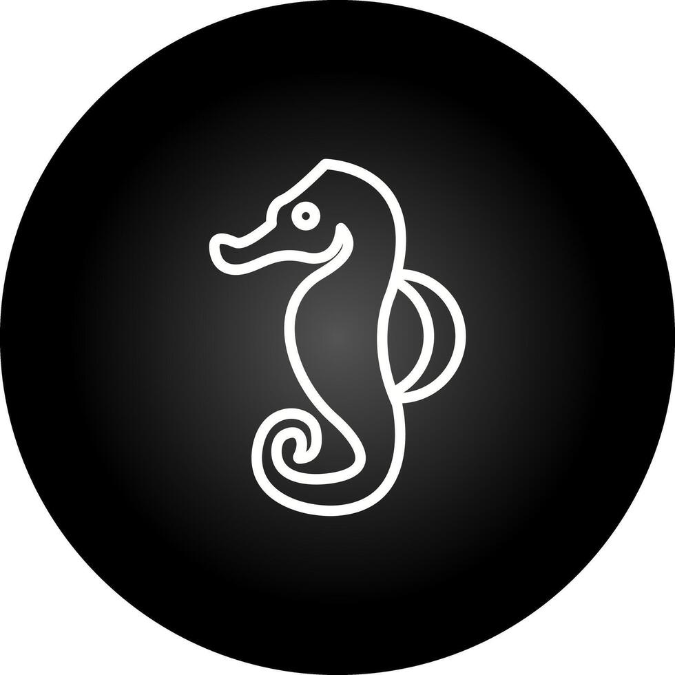 ícone de vetor de cavalo marinho