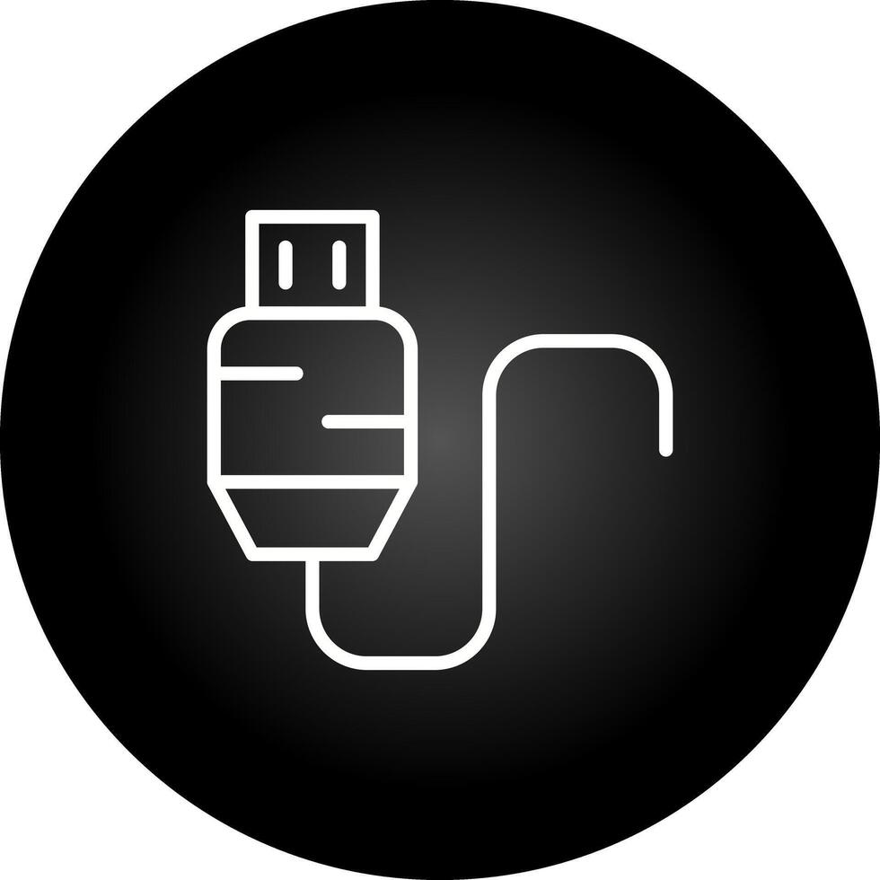 ícone de vetor de cabo usb