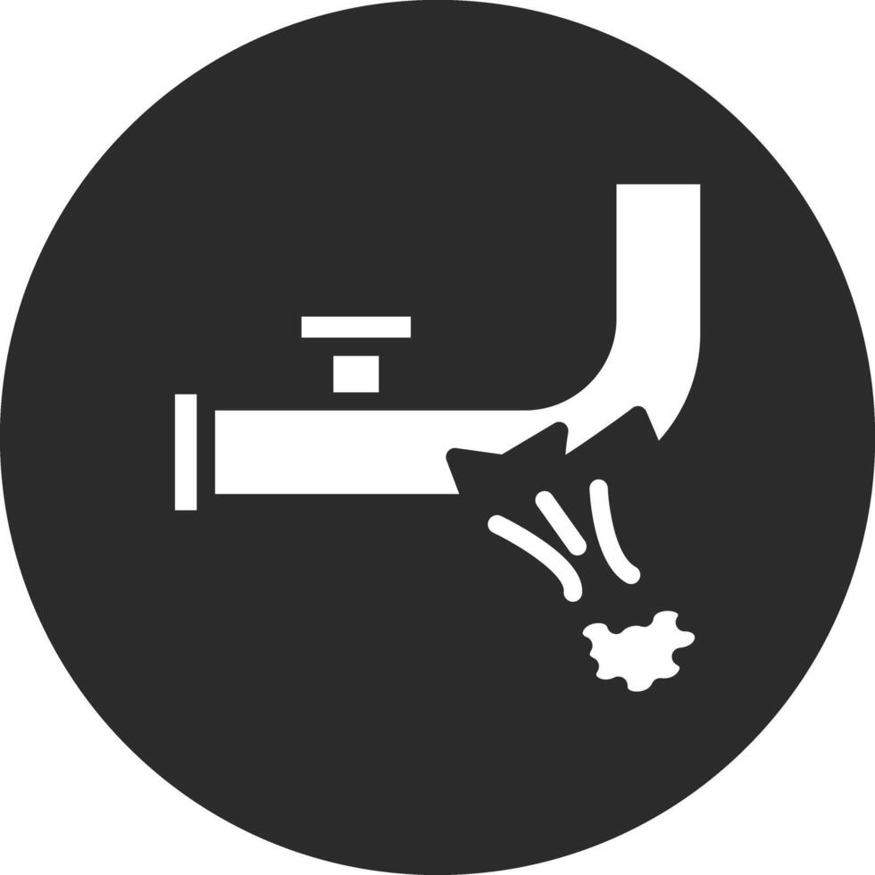 ícone de vetor de vazamento de tubulação de gás