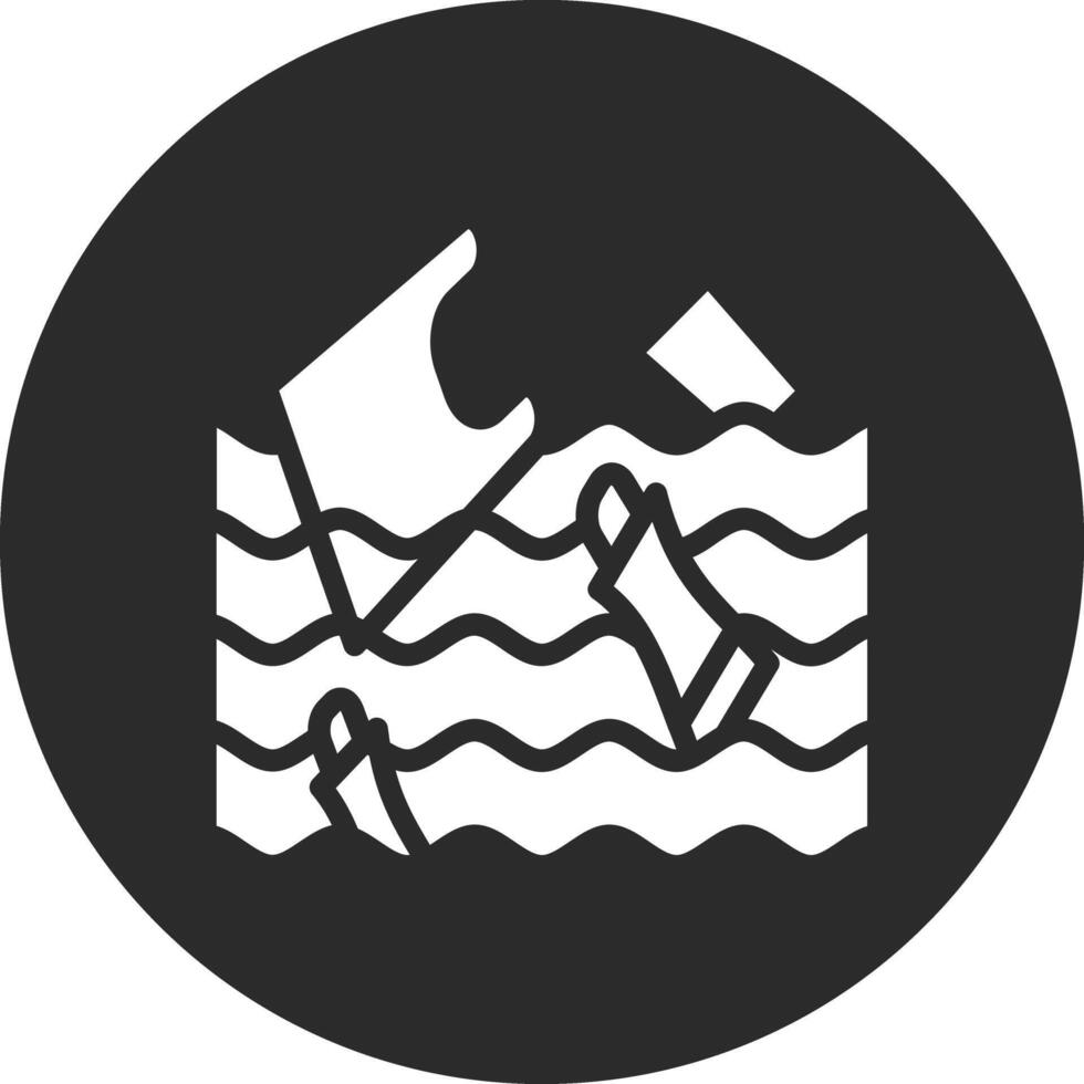 ícone de vetor de poluição da água