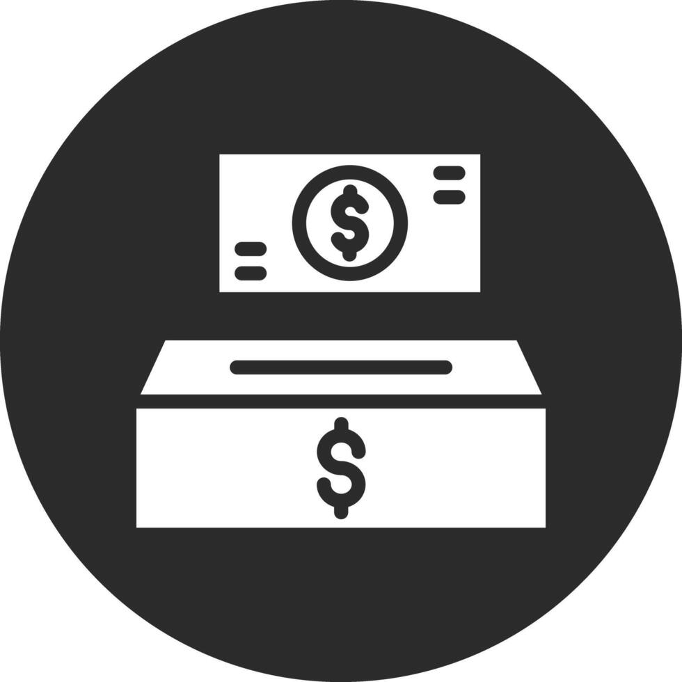 ícone de vetor de doação em dinheiro