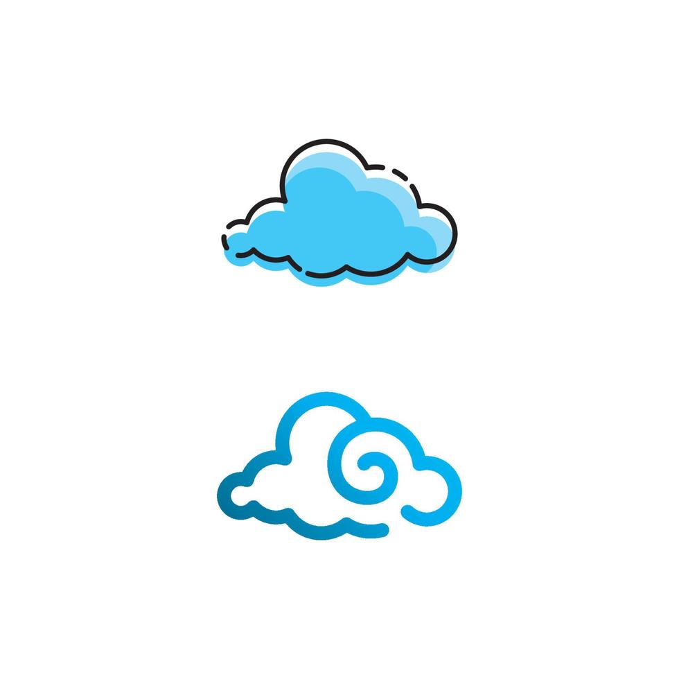Projeto do modelo do vetor do ícone do logotipo da nuvem abstractt