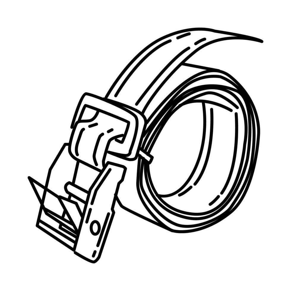 ícone de cinta de cinto. doodle desenhado à mão ou estilo de ícone de contorno vetor