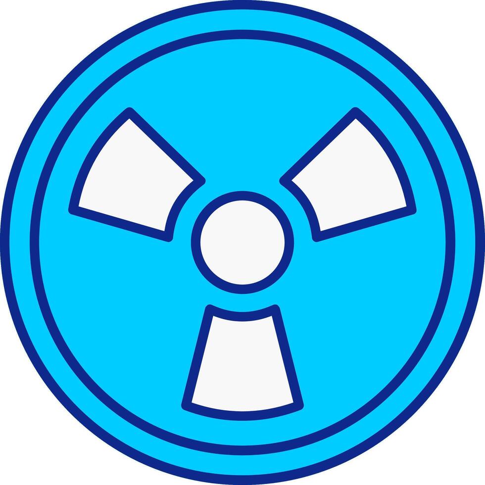 nuclear azul preenchidas ícone vetor