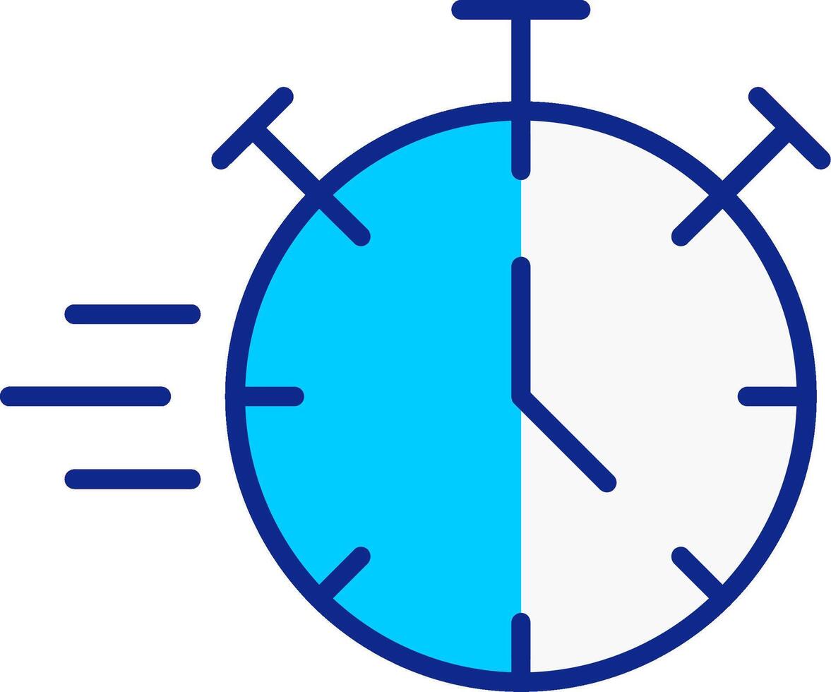 cronômetro azul preenchidas ícone vetor